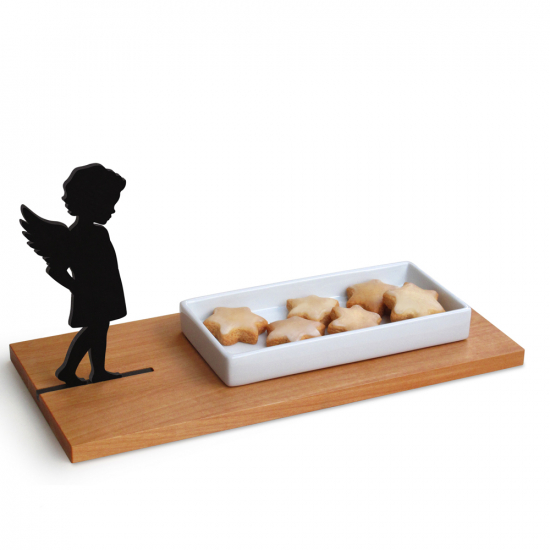 Keksschale Engel aus Holz / Porzellan 27 cm von SIDE BY SIDE