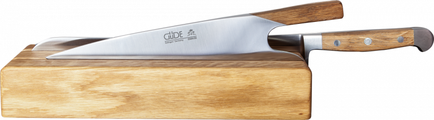Messerhalter E002/32 aus Eichenholz für 2 Messer von GÜDE (leer)