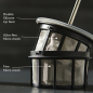 Preview: P7 French Press Kaffeebereiter, mattschwarz, 530 ml, Edelstahl, von ESPRO