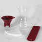 Preview: V60-Drip-Dekanter cranberryfarben aus Glas 700 ml von HARIO