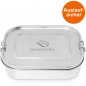 Preview: Brotdose 1400 ml mit Trennsteg aus Edelstahl von ECOGECKO