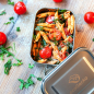 Preview: Brotdose 1400 ml mit Trennsteg aus Edelstahl von ECOGECKO