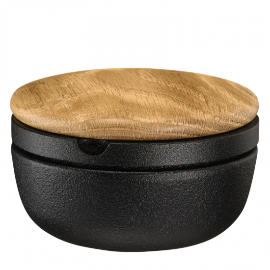 Große Kräutermühle Swing L 0712E aus Gusseisen, Eichen-Deckel von SKEPPSHULT