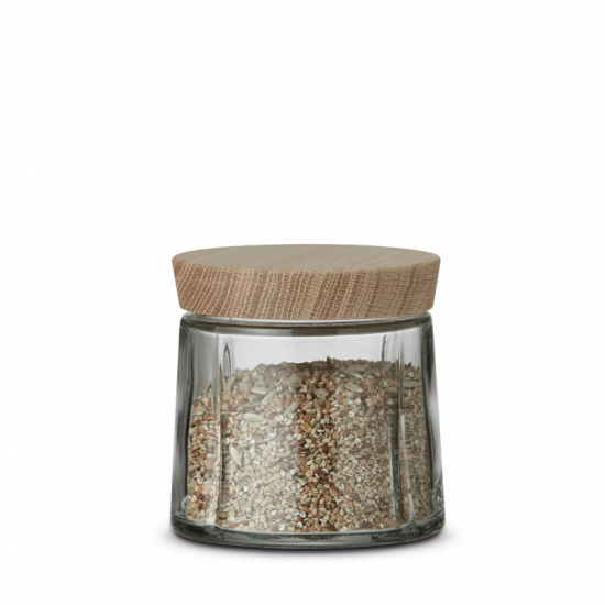 Aufbewahrungsglas Grand Cru 500 ml mit Schaubdeckel aus Eiche von ROSENDAHL