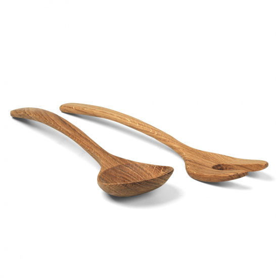 Salatbesteck 29,0 cm aus Eichenholz von KAY BOJESEN