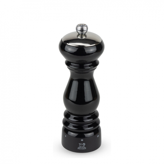 Salzmühle Icône schwarz 18 cm hoch, Edelstahl / Holz von PEUGEOT