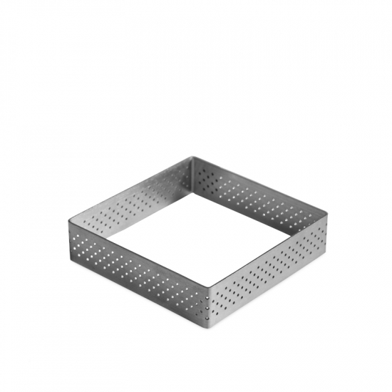 Tarte-Rahmen / Backrahmen 8 X 8 cm eckig, perforiert, Edelstahl von STÄDTER