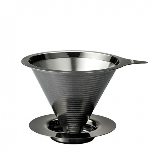 Kaffeefilter / Handfilter aus Edelstahl Schwarz Größe 02 von HARIO
