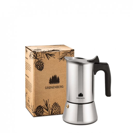Espressokocher, 1-2 Tassen, Edelstahl von GRØNENBERG