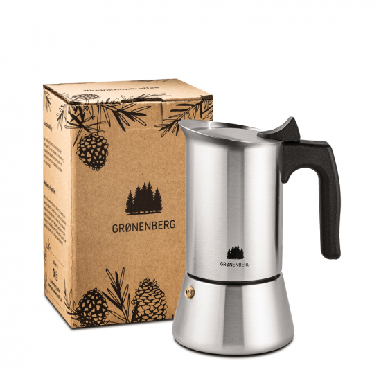 Espressokocher, 4 Tassen / 200 ml, Edelstahl, Induktion von GRØNENBERG