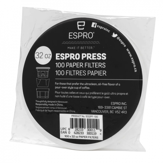 Papierfilter 32 oz / 16 cm Durchmesser für French Press von ESPRO