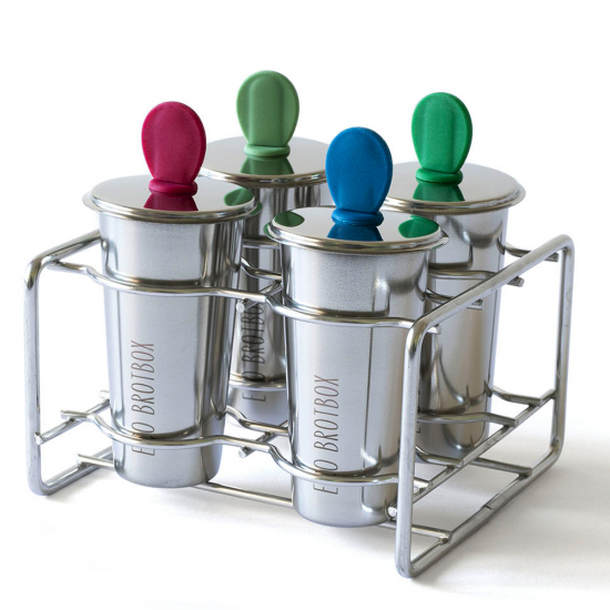 Eco Ice Pops mit 4 Eisformen aus Edelstahl von ECO BROTBOX