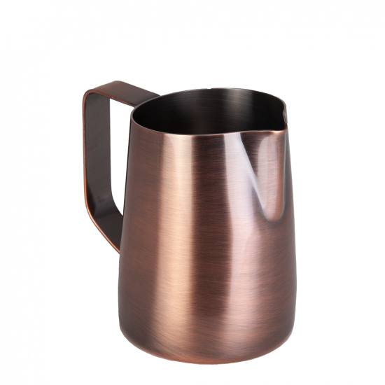 Milchkännchen Heritage Line 0,45 l aus Edelstahl / Kupferopotik mit Logo von ECM