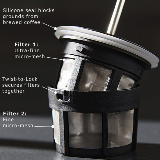P0 Ultralight Travel Coffee Press, weiß, 475 ml, Edelstahl von ESPRO