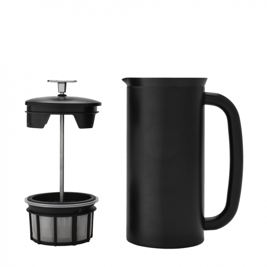 P7 French Press Kaffeebereiter, mattschwarz, 530 ml, Edelstahl, von ESPRO