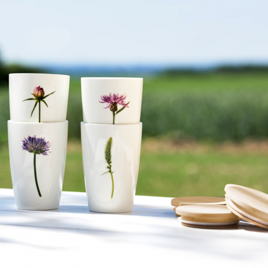 Becher Lavendel, 360 ml, Porzellan von SIMPLY FLOWERS