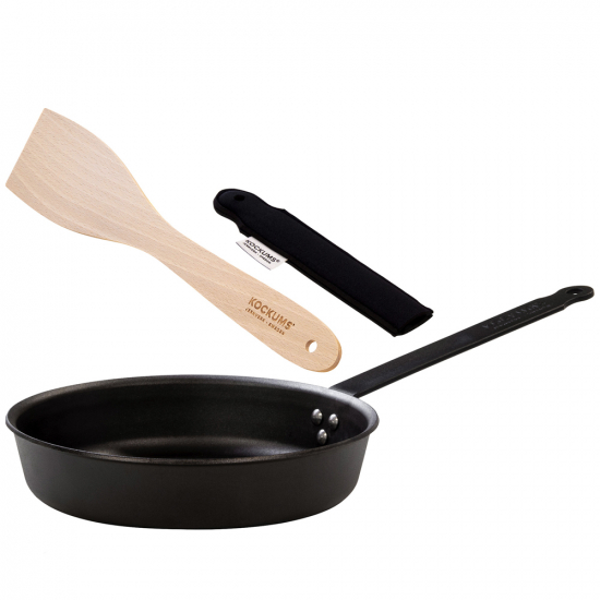 Bratpfanne 24 cm Carbonstahl Schmiedeeisen 3-tlg. Set von KOCKUMS