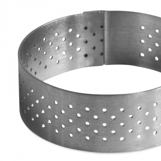 Tarte-Rahmen / Backrahmen 24,5 cm rund, perforiert, Edelstahl von STÄDTER