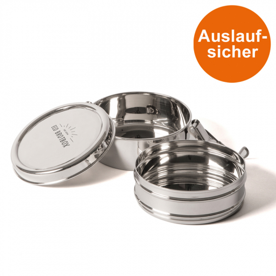 Lunchbox Tiffin Double+ 800 ml zweilagig Edelstahl ECO BROTBOX