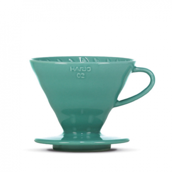 Kaffeefilter / Handfilter V60 aus Porzellan Größe 02 Turquoise Green von HARIO