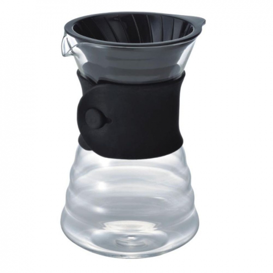 V60-Drip-Dekanter schwarz aus Glas 700 ml von HARIO