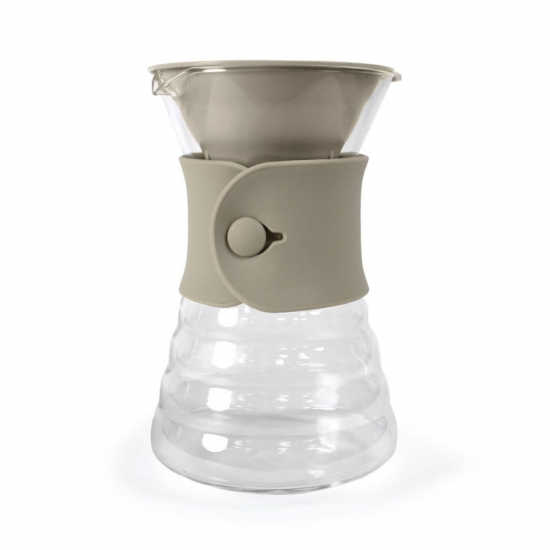 V60-Drip-Dekanter sandfarben aus Glas 700 ml von HARIO