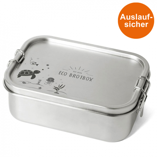 Yogi Box+ Turtle Edition einlagig 800 ml Edelstahl von ECO BROTBOX