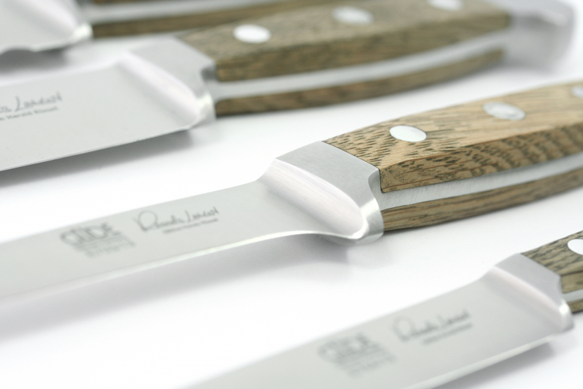 Käsemesser-Set Serie Alpha Fasseiche von GÜDE im Geschenkkarton