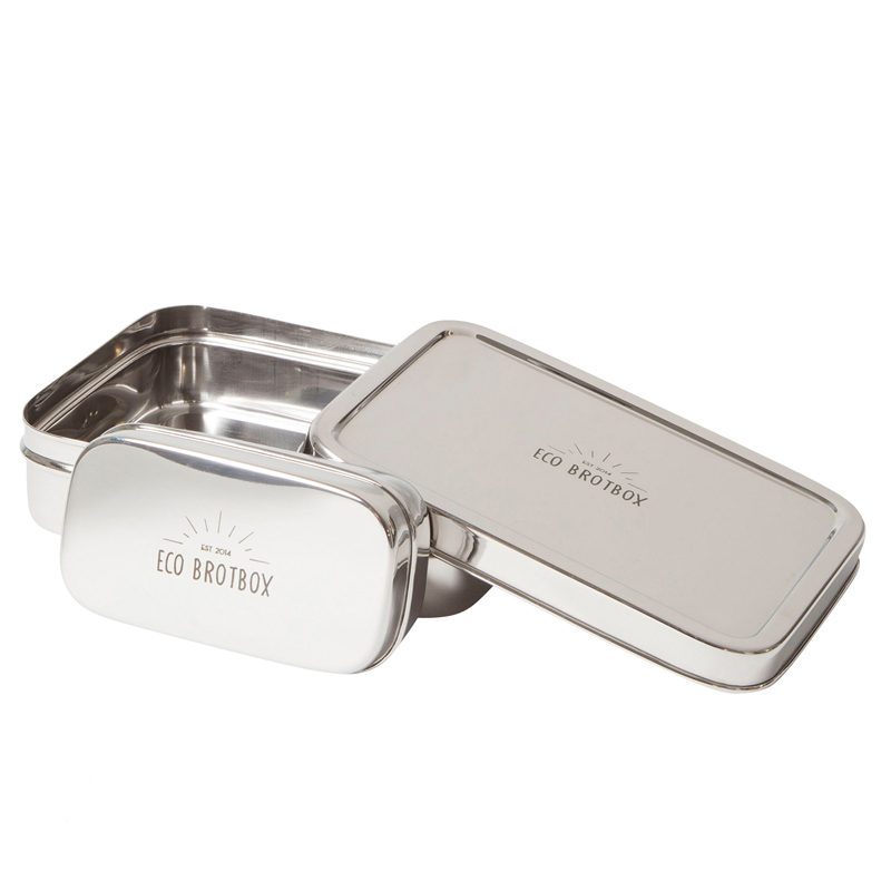 Brotbox XL 700 ml mit Snackbox aus Edelstahl B-Ware von ECO BROTBOX