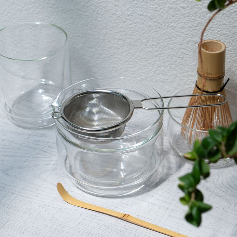 Matchatee-Set transparent, 5-teilig, Glas / Bambus / Edelstahl von HARIO