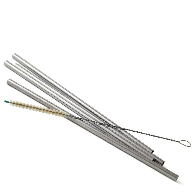 Trinkhalm XL 26 cm aus Edelstahl 4 Stück von ECO BROTBOX