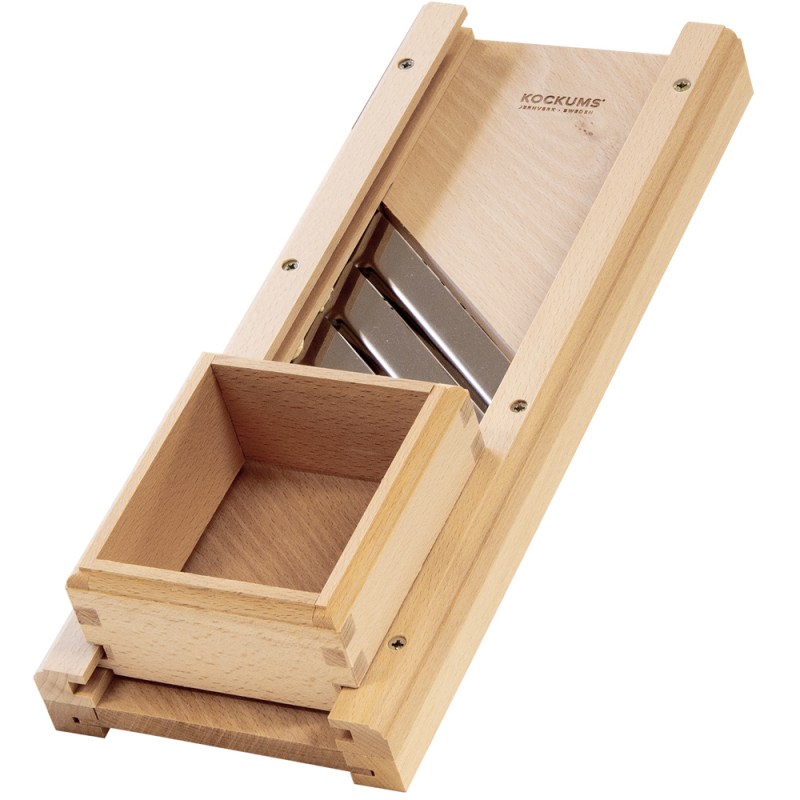 Krauthobel aus Buchenholz mit drei Klingen B-Ware von KOCKUMS