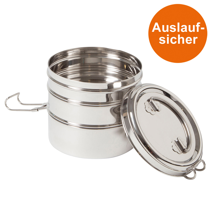 Lunchbox Tiffin Swing+ 1200 ml B-Ware dreilagig Edelstahl ECO BROTBOX