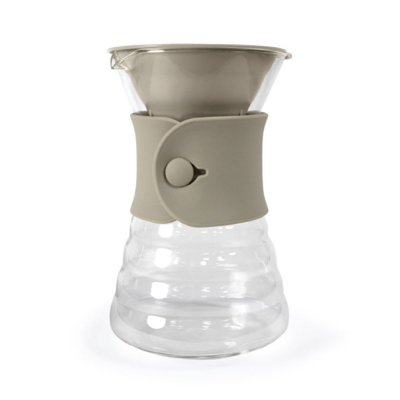 V60-Drip-Dekanter sandfarben aus Glas 700 ml von HARIO